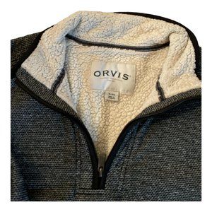 Orvis Men's Fleece Lined 1/4 zip pullover  XL  Pre-owned